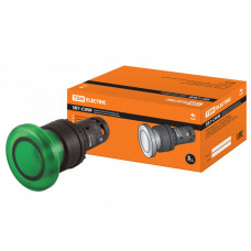 Кнопка грибовидная SB7-CWM31-220V(LED) d35мм 1з зеленая | SQ0746-0049 | TDM