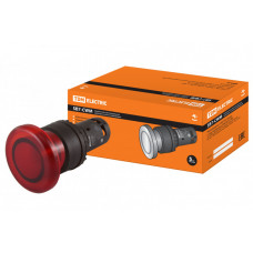 Кнопка грибовидная SB7-CWM42-24V(LED) d35мм 1р красная | SQ0746-0052 | TDM