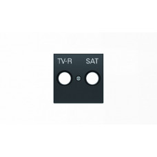 Накладка для TV-R-SAT розетки, серия SKY, цвет чёрный бархат|2CLA855010A1501| ABB