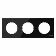 Рамка 3-постовая, серия SKY Moon, цвет стекло чёрное|2CLA867300A3101| ABB