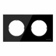 Рамка 2-постовая, серия SKY Moon, цвет стекло чёрное|2CLA867200A3101| ABB