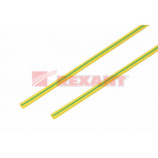 Термоусадка 4,0 / 2,0 мм, желто-зеленая (упак. 50 шт. по 1 м) | 20-4007 | REXANT