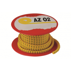 Колечко маркировочное 6. 4-8мм. черное на желтом | AZS406BY | DKC
