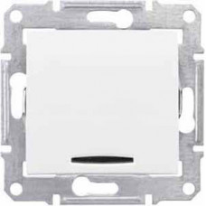Sedna Белый Выключатель 1-клавишный 2-полюсный с индикацией 16A (сх.2) | SDN0201221 | Schneider Electric