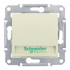 Sedna Бежевый Выключатель кнопочный с полем для надписи и подсветкой 10А 250В | SDN1600347 | Schneider Electric