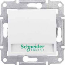 Sedna Белый Выключатель кнопочный с полем для надписи и подсветкой 10А 250В | SDN1700421 | Schneider Electric