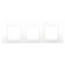 Unica Хамелеон Белый/Белый Рамка 3-ая горизонтальная | MGU6.006.18 | Schneider Electric