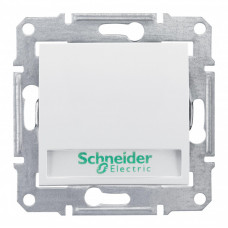 Sedna Белый Выключатель кнопочный с полем для надписи и подсветкой 10А 250В | SDN1600321 | Schneider Electric