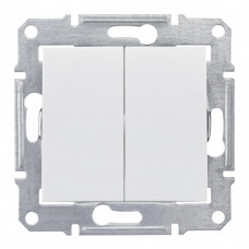 Sedna Белый Выключатель 2-клавишный 10А (сх.5) | SDN0300121 | Schneider Electric