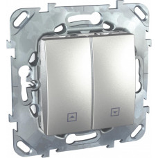 Unica TOP Алюминий Выключатель кнопочный для жалюзи | MGU5.207.30ZD | Schneider Electric