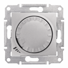 Sedna Алюминий Светорегулятор поворотно-нажимной проходной универсальный 20-420Вт | SDN2201160 | Schneider Electric