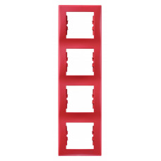 Sedna Красная Рамка 4-ая вертикальная | SDN5802041 | Schneider Electric