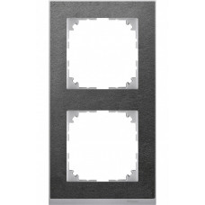M-Pure D?cor 2-постовая рамка, сланец/цвет алюминия | MTN4020-3669 | Schneider Electric