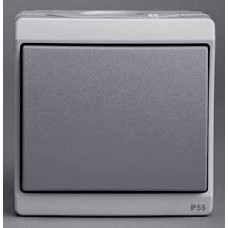 Одноклавишный выключатель о/у ,серый, в сборе IP55 | ENN35721 | Schneider Electric
