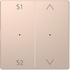 D-Life PlusLink КЛАВИША 2-ная с S1/S2, вх/вз, ШАМПАНЬ, SD | MTN5227-6051 | Schneider Electric