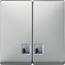 2 КЛАВИШИ С ОКНОМ ПОДСВЕ СТАЛЬ | MTN413546 | Schneider Electric