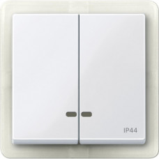 ДВЕ КЛАВИШИ С ОКОШ.Д/СВЕТ.ИНД.IP44 АКТ-Б | MTN3424-0325 | Schneider Electric