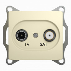 Glossa Бежевый TV-SAT Розетка одиночная 1DB | GSL000297 | Schneider Electric