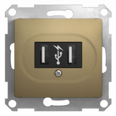 Glossa Титан Розетка USB (GSL000432) | GSL000432 | Schneider Electric