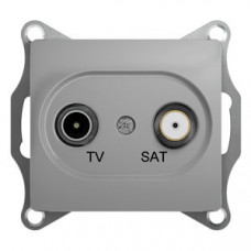 Glossa Алюминий TV-SAT Розетка одиночная 1DB | GSL000397 | Schneider Electric