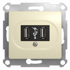 Glossa Бежевый Розетка USB (GSL000232) | GSL000232 | Schneider Electric