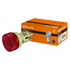 Лампа ENR-22 сигнальная d22мм красный неон/230В цилиндр | SQ0702-0012 | TDM