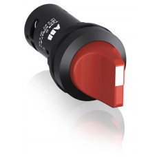 Переключатель C2SS2-10R-10 2-х позиционный красный 1НО (90 градусов) с фиксацией (черное декоративное кольцо)|1SFA619201R1011| ABB