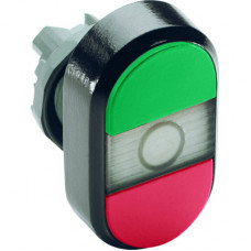 Кнопка двойная MPD3-11С (зеленая/красная) прозрачная линза с тек стом (ON/OFF) | 1SFA611132R1108 | ABB
