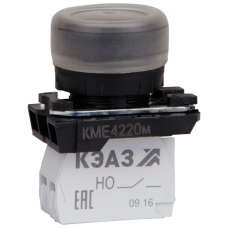Кнопка КМЕ4220м-черный-2но+0нз-цилиндр-IP65 | 248245 | КЭАЗ