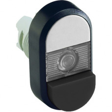 Кнопка двойная MPD16-11С (белая/черная-выступающая) прозрачная л инза без текста | 1SFA611145R1108 | ABB