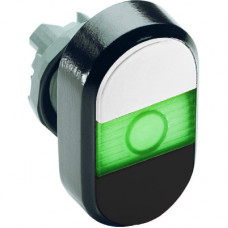 Кнопка двойная MPD7-11G (белая/черная) зеленая линза с текстом ( ON/OFF) | 1SFA611136R1102 | ABB