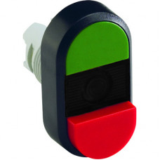 Кнопка двойная MPD13-11B (зеленая/красная-выступающая) непрозрач ная черная линза с текстом (I/O) | 1SFA611142R1106 | ABB