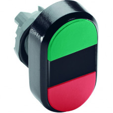 Кнопка двойная MPD3-11B (зеленая/красная) непрозрачная черная ли нза с текстом (ON/OFF) | 1SFA611132R1106 | ABB