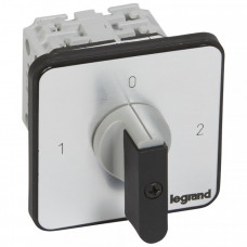 Переключатель на 2 направления - с положением ''0'', 90° - PR 21 - 2П - 4 контакта - крепление на дверце | 027495 | Legrand