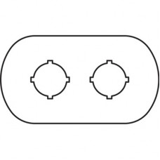 Шильдик MA6-1002 (2 места) для пластикового кнопочного поста | 1SFA611930R1002 | ABB