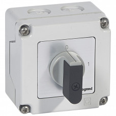 Переключатель - положение вкл/откл - PR 12 - 1П - 1 контакт - в коробке 76x76 мм | 027710 | Legrand