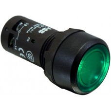Кнопка с подсветкой CP1-11G-10 зеленая 24В AC/DC с плоской клавишей без фиксации 1НО | 1SFA619100R1112 | ABB