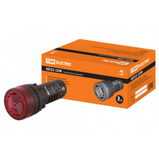 Сигнализатор звуковой AD22-22M/r23 d22 мм (LED) индикация 24В DC/AC красный | SQ0746-0003 | TDM
