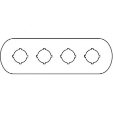 Шильдик MA6-1004 (4 места) для пластикового кнопочного поста | 1SFA611930R1004 | ABB