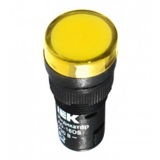 Лампа AD16DS(LED)матрица d16мм желтый 110В AC/DC | BLS10-ADDS-110-K05-16 | IEK