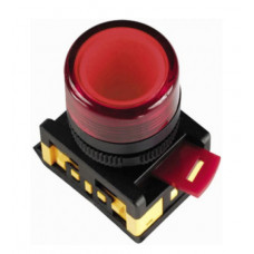 Лампа AL-22TE сигнальная d22мм красный неон/240В цилиндр | BLS30-ALTE-K04 | IEK