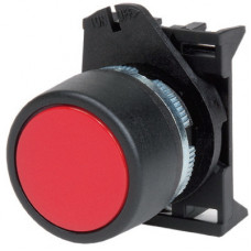 Кнопка плоская прозрачная без фиксации, красная | ABHLR1 | DKC