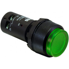 Кнопка с подсветкой CP4-11G-10 зеленая 24В AC/DC с выступающей клавишей с фиксацией 1НО | 1SFA619103R1112 | ABB