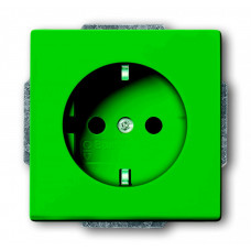 Розетка SCHUKO 16А 250В, со шторками, серия solo/future, цвет зелёный | 2013-0-5323 | ABB