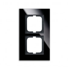 Рамка 2-постовая, серия carat, чёрное стекло | 1754-0-4323 | ABB