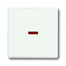 Клавиша для механизма 1-клавишного выключателя/переключателя/кнопки с красной линзой, серия solo/future, цвет белый бархат | 1751-0-3033 | ABB