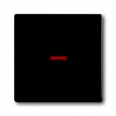 Клавиша для механизма 1-клавишного выключателя/переключателя/кнопки с красной линзой, серия solo/future, цвет чёрный бархат | 1751-0-3047 | ABB
