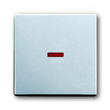 Клавиша для механизма 1-клавишного выкл./перекл.я/кнопки с красной линзой,серия solo/future, цвет серебристо-алюминиевый | 1751-0-2945 | ABB