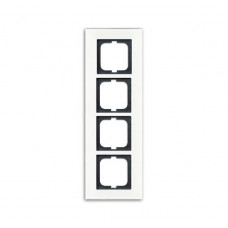 Рамка 4-постовая, серия carat, белое стекло (v.2012) | 1754-0-4445 | ABB