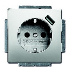 Розетка Schuko с устройством зарядным USB, 20 EUCBUSB-866-500, Сталь, 16А, 700 мА, безвинтовы клеммы, защитные шторки, | 2011-0-6184 | ABB